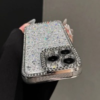 Haut de gamme Simple Ins Style étincelant ciel étoilé époxy femmes nouveau étui de téléphone portable en TPU pour iPhone 16 Pro Max