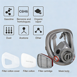 Full <strong>Gas</strong> <strong>Mask</strong>, Spray Paint, <strong>Chemical</strong> Pesticide, Fire Dust, Can Be Connected To Filter Canister, Dual-use <strong>Mask</strong> - Product Image 2