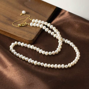 Collar de Plata S925 para Mujer, con Colgante de Flor de Perla, Cadena Clavícula Elegante, D0698 - Product Image 3