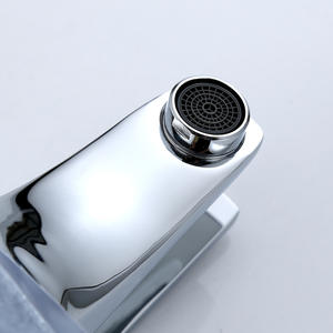 Robinet de lavabo Yashi à poignée unique, 2 trous, à poser sur le comptoir, avec cartouche en laiton, en acier inoxydable - Product Image 4