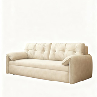 Canapé-lit pliant en tissu au design moderne et épuré, avec structure métallique, pour salon, prix de gros, mobilier d'angle