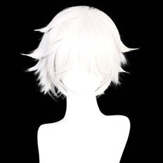 วิกผมสังเคราะห์สำหรับผู้หญิงทนความร้อนวิกผมด้านหน้าลูกไม้ถักสั้นสีเงิน WFHJT7Z - Product Image 1