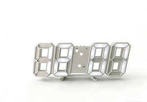 Трансграничные оптовые пластиковые 3D цифровые светодиодные настенные часы с будильником, интеллектуальным отображением температуры, мировым временем и вечным календарем, современный дизайн - Product Image 2