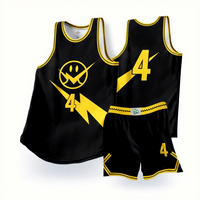 Set Jersey Basket Sublimasi Custom 160g Pro Mesh Cepat Kering Seragam Basket Tim All-Star dengan Celana Pendek
