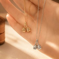 Fabrik-Großhandel Nickelfreie 925 Sterling Silber Blumen-Anhänger Halskette für Frauen Zierliche Charms Alltags-Halskette Party-Geschenk