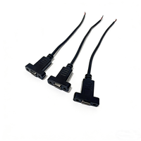 Cable USB Tipo-C Hembra con Conector Pigtail 24AWG, Cable de Alimentación USB-C a Cable Desnudo con Extremo Abierto
