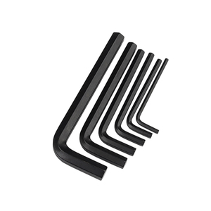 Clé Allen à tête plate en forme de L en acier au carbone noir oxydé de qualité industrielle NINDEJIN, métrique M0.9-M8, OEM - Product Image 3