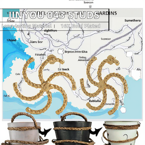 Pendientes de Espiral Chapados en Oro, Hechos a Mano con Acero Inoxidable, Joyería Moderna para Mujer para Aniversario - Product Image 2