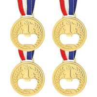 Abridor de Botellas con Forma de Medalla de Oro N.º 1 de Fábrica con Cordón, Adorno Metálico para Premios de Competición, Recuerdo de Juegos Deportivos