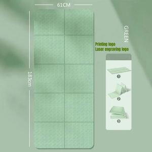 Tapis de yoga pliable en TPE de haute qualité, grand format, avec logo imprimé antidérapant, pliable, absorbant les chocs et silencieux - Product Image 2