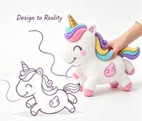 Peluche Pégase Arc-en-ciel Brodé Personnalisé, Super Doux, Adorable Cheval Ailé en Peluche pour Cadeaux Enfants, Anti-Stress