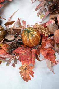 Good Price Customized 24inch Home <b>Decoration</b> Pinecorn Artificial Autumn Pumpkin Wreath - Product Image 6
