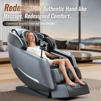 Fauteuil de massage électrique 8D à gravité zéro, élégant, avec points de pression, pour un massage complet du corps, modèle Snowfit 8025.