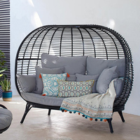 Petites tables et chaises de loisirs en rotin pour balcon, jardin, station d'accueil, cage à oiseaux, chaises en rotin, 5 pièces de meubles