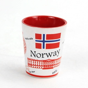 Tazas de Café de Cerámica con Diseño de la Bandera de <span class=keywords><strong>Noruega</strong></span>, Recuerdo Turístico, Impresión Personalizada, Diseños de Ciudades con Logotipo, Fabricación Personalizada OEM ODM al por Mayor - Product Image 4