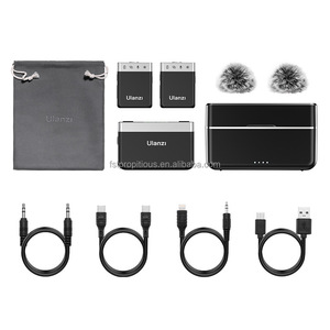 Ulanzi AM18 U-Mic Stereo microfono canale senza fili Lavalier sistema microfono per la registrazione Video intervista Smartphone DSLR - Product Image 6