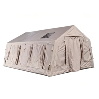 Tente gonflable 4 saisons à installation rapide pour le camping, grand espace, 1 chambre, 1 salon, imperméable, coupe-vent, tente à structure pneumatique