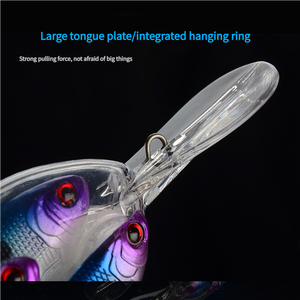 95mm 17g impression 3D école <span class=keywords><strong>de</strong></span> poisson méné avec triple crochet plume Rock Action dur manivelle appât plastique coulée leurre <span class=keywords><strong>de</strong></span> pêche - Product Image 2