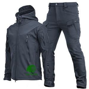 Kango Ấm Nhiệt Áo Gió Chiến Thuật Ngoài Trời Đi Bộ Đường Dài Leo Núi Mens <span class=keywords><strong>Softshell</strong></span> Mùa Đông Không Thấm Nước Chiến Thuật Đồng Phục Áo Khoác Và Quần - Product Image 2