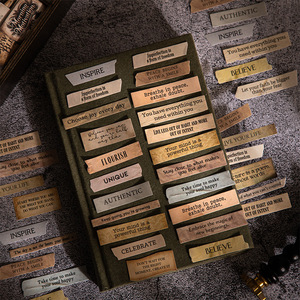 100 pegatinas por paquete, <span class=keywords><strong>serie</strong></span> de fragmentos de palabras, pegatinas en inglés Retro de gran tamaño para álbum de recortes y decoración - Product Image 3
