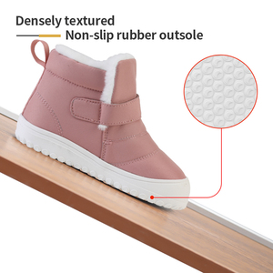 Giày bốt mùa đông không gót cho trẻ em, giày bốt tối giản cho bé trai bé gái, giày bốt cổ ngắn mũi rộng cho trẻ lớn - Product Image 3
