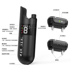 <b>Remote</b> Control Dog Trainer Waterproof Sound <b>Vibration</b> Electric Shock Collar Pet Training Equipment One To One Black And White - Product Image 3