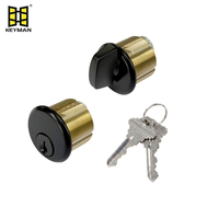Serrure à mortaise en laiton de haute qualité KeyMan Ansi Grade 1, cylindre double foncé, longueur 25 mm, entraxe 70 mm pour hôtel, entrepôt, salle de classe