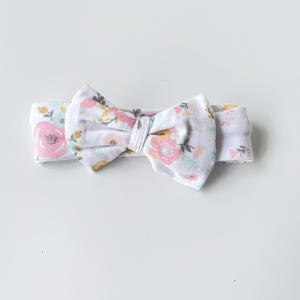 Bandeau et 3 mitaines pour bébé Vente en gros de haute qualité Nouveau avec nœud Né Sac d'opp en coton super doux Bande élastique Image imprimée - Product Image 4