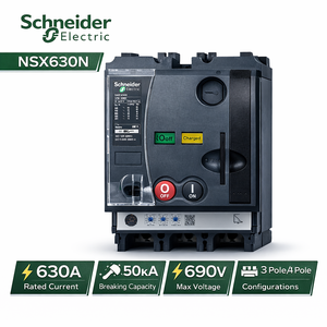 産業用調整可能ブレーカー C40N35B400、純正シュナイダー NSX400F 400A 3P、MIC5.4B 電子トリップ、F 36kA 純正品 - Product Image 1