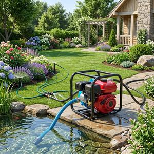 <span class=keywords><strong>Pompe</strong></span> utilitaire portable à essence 6,5 CV pour le vidage des piscines et les installations aquatiques résidentielles de jardin - Product Image 2