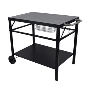 SEJR Xe Đẩy Bàn Ăn Có Thể Di Chuyển Hai Kệ Xe Đẩy Bàn BBQ Bàn Làm Việc Đa Năng Bằng Thép - Product Image 4