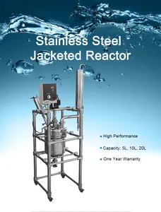 Reactor químico Lab1st Reactor de tanque agitador de vidrio de doble capa con camisa