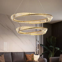 BGST Moderne LED Suspension De Luxe Pendentif Lumière Hôtel Villa Salon Décoration Lustre En Cristal Lampes Décor À La Maison