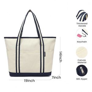 Bolsa de Lona Grande y Ligera Personalizada con Cierre, Reutilizable, Resistente, con Impresión de Logotipo Personalizado para Eventos Musicales - Product Image 3