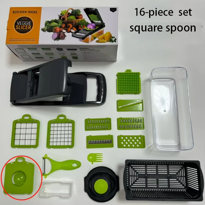 green-16 pieces set-Square