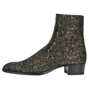 موضة جديدة أحذية لامعة سطح حذاء الرجال مدببة إصبع القدم <span class=keywords><strong>Glett</strong></span> جلد رعاة البقر نمط الأحذية - Product Image 4