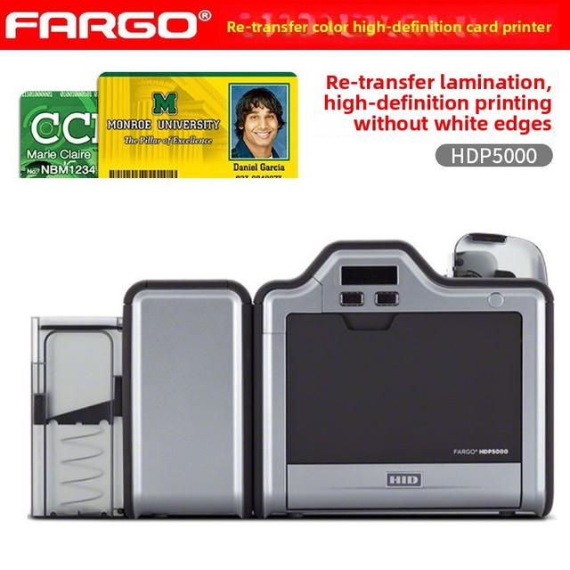 Fargo Hdp5000 Retransfer Id Card Printer Dual Sided Security Card Printer Government Employee Access Control Pvc Smart Card