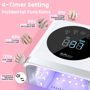 Última Lámpara UV LED <span class=keywords><strong>para</strong></span> Uñas Sunx22 Max 150W <span class=keywords><strong>de</strong></span> Fábrica China, Secado Rápido, Esmalte en <span class=keywords><strong>Gel</strong></span>, Producto <span class=keywords><strong>de</strong></span> Belleza y Cuidado Personal - Product Image 4