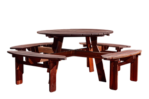 Ensemble de table de pique-nique en bois moderne 8 places avec bancs et chaises pour hôtel et villa, prêt pour le barbecue - Product Image 4