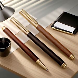 Luxury High Quality Logo Engraved 0.5Mm Ballpoint Rosewood Wooden Roller <b>Pen</b> Office Promotional Custom <b>Multiple</b> - Product Image 2