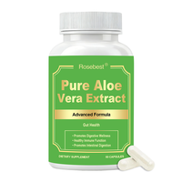 Fabricant chinois certifié GMP, capsules d'extrait d'aloe vera pur végétalien à étiquette privée, complément alimentaire pour la santé intestinale et la digestion