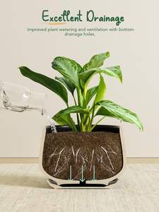 Ensemble de 3 pots de fleurs en céramique 4,1+5,1+6,5 pouces, écologiques, durables, légers, avec trou de drainage et soucoupe, pour une utilisation en intérieur/extérieur - Product Image 4