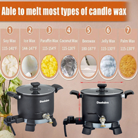 Dontalen 5l Upgrade Wax Melting Pot Fondateur de cire électrique pour la fabrication de bougies Bec verseur facile pour la fabrication de bougies Garder au chaud et rapide Pot de cire