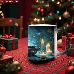 Frosted Black 11oz <b>Ceramic</b> <b>Mug</b> Sublimation Printing Heat Sensitive Gift Cup - Product Image 2