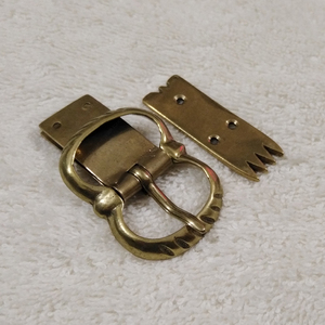 Accesorio de extremo de correa de cobre vikingo medieval para hebillas Latón - Product Image 4