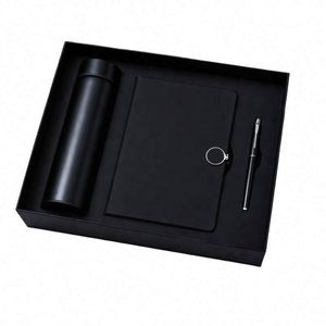 Set de Regalo Personalizado de Cuaderno de Cuero Rojo Corporativo, Termo con LED, Diario de Lujo A5, Libro Promocional, Caja de Regalo con Bolígrafo - Product Image 2