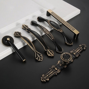 Poignées de porte multicolores de style antique pour meubles de cuisine, armoires, commodes et tiroirs – Installation facile – Grande taille - Product Image 4