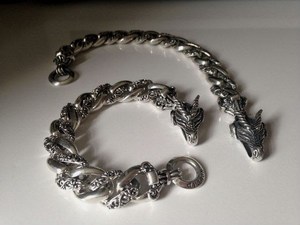 Bracciale in <span class=keywords><strong>Argento</strong></span> Sterling <span class=keywords><strong>925</strong></span> con Drago per <span class=keywords><strong>Uomo</strong></span>, Stile Vintage Punk, Gioielli in <span class=keywords><strong>Argento</strong></span>, Vendita Calda in Russia e Ucraina - Product Image 6