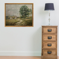 Encadré Toile Peinture Mur Art Vintage Classique Peinture À L'huile Toile Rural Ferme Chambre Décor pour La Maison