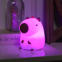 Kapibala veilleuse pour enfants en silicone veilleuse pour enfants mignonne durable silicone multi couleur changeable rechargeable veilleuse à led